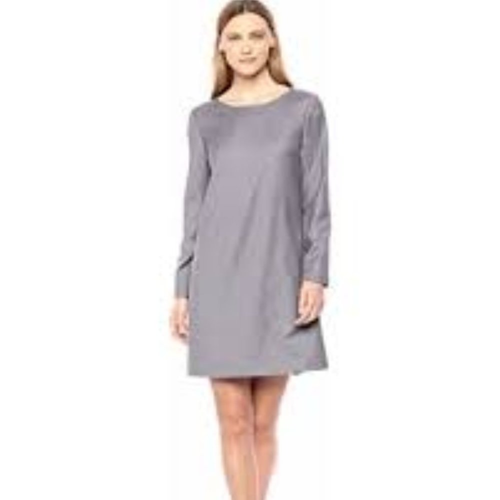 Theory Womens Long Sleeve Paneled Shift Dress Size L NWT